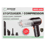 2-in-1 Stofzuiger en compressor mini 3600 mAh