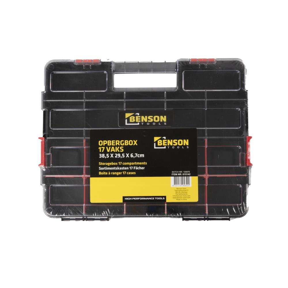 Storagebox 17 compartments 38,5 x 6,7 x 29,5 cm