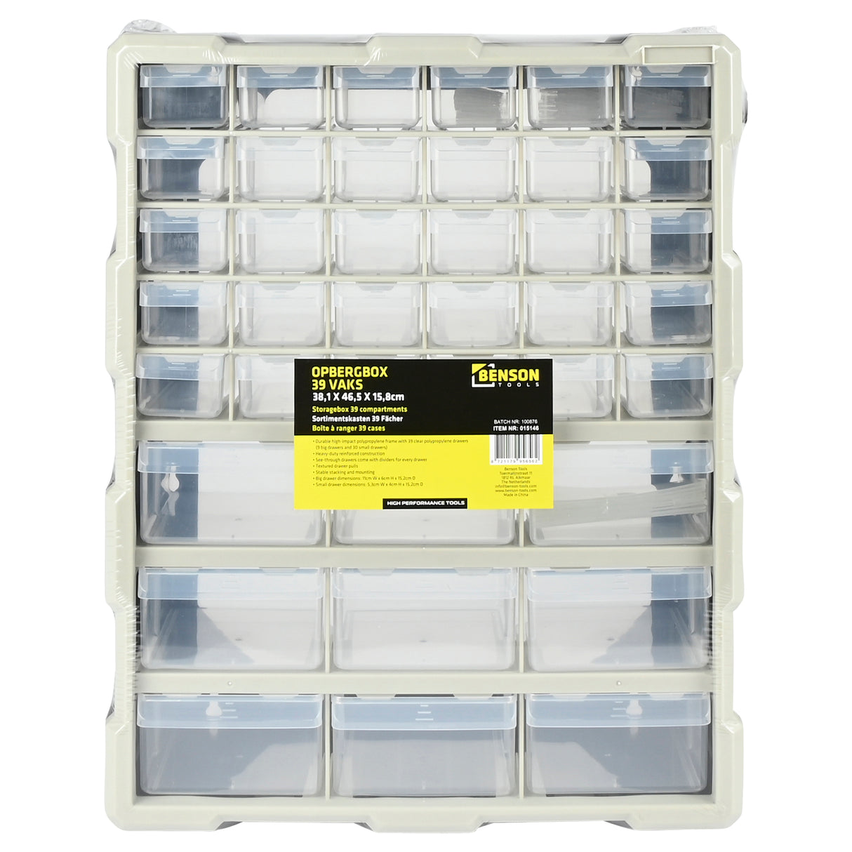 Storagebox 39 compartments 38,1 x 46,5 x 15,8 cm
