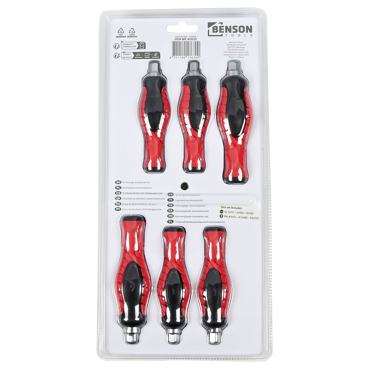 Impact screwdriver set 6 pcs
