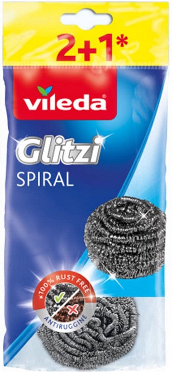 Vileda 3x spirale en acier inoxydable