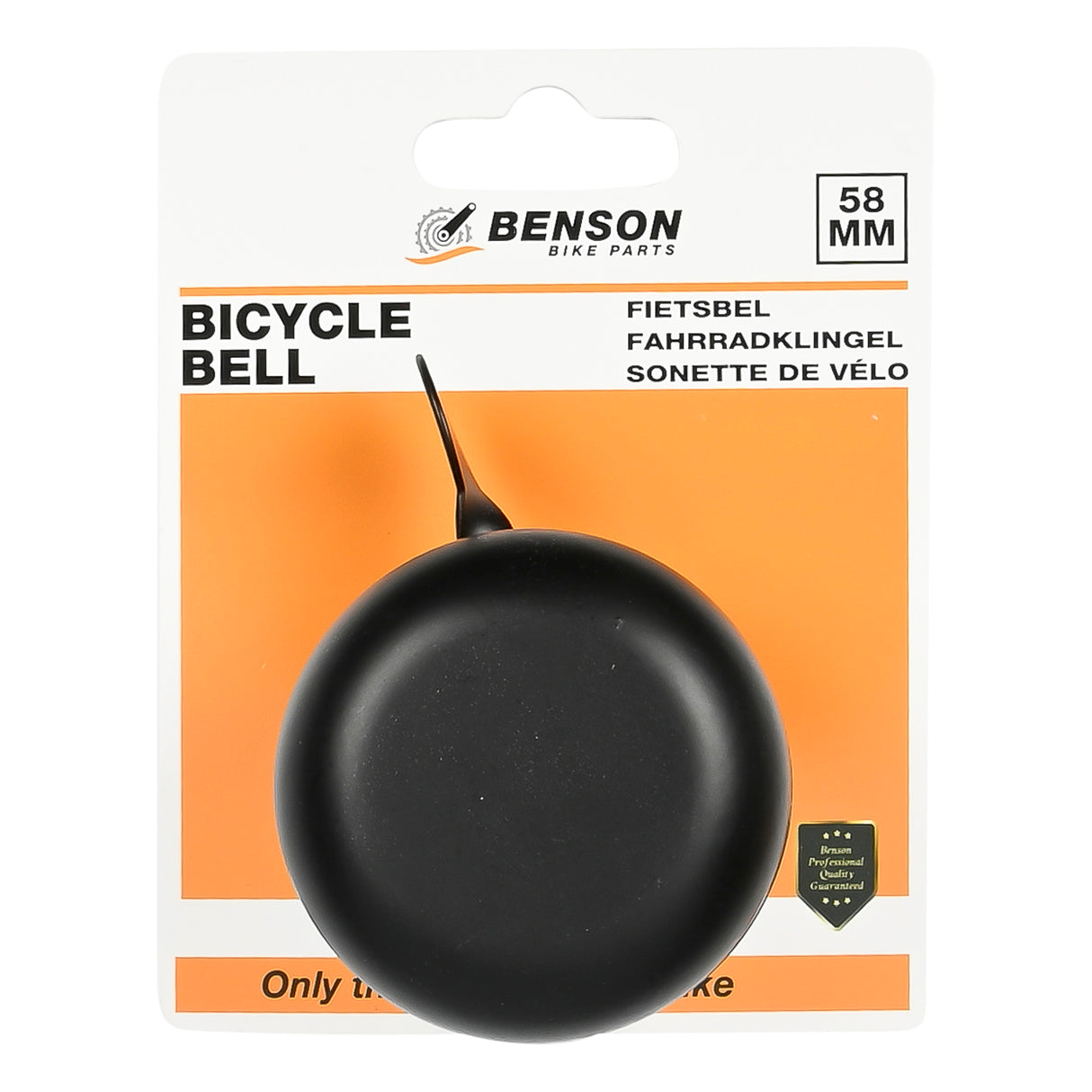 Fietsbel ding-dong 58 mm zwart