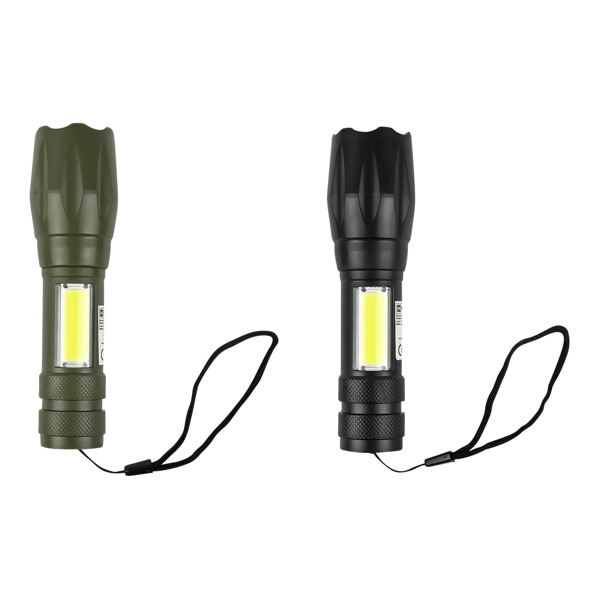 Flashlight 400 mAh rechargeable display