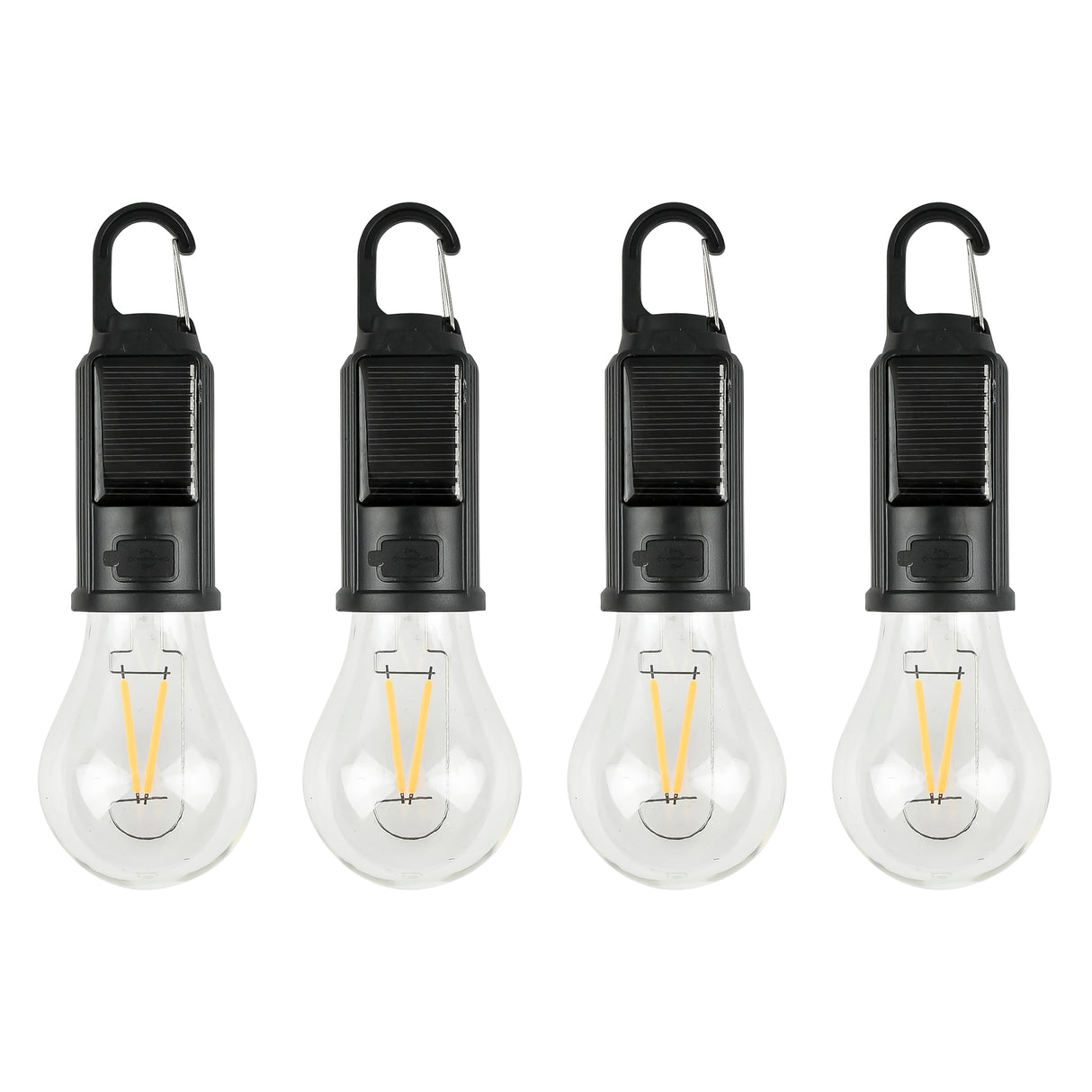 Campinglampe mit Karabiner Solar 4 Stk
