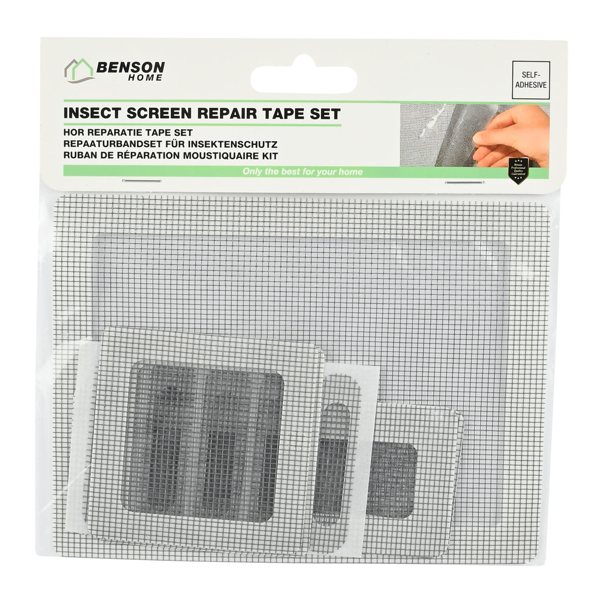 Kit de rubans de réparation pour moustiquaires autocollants noirs 10 pcs