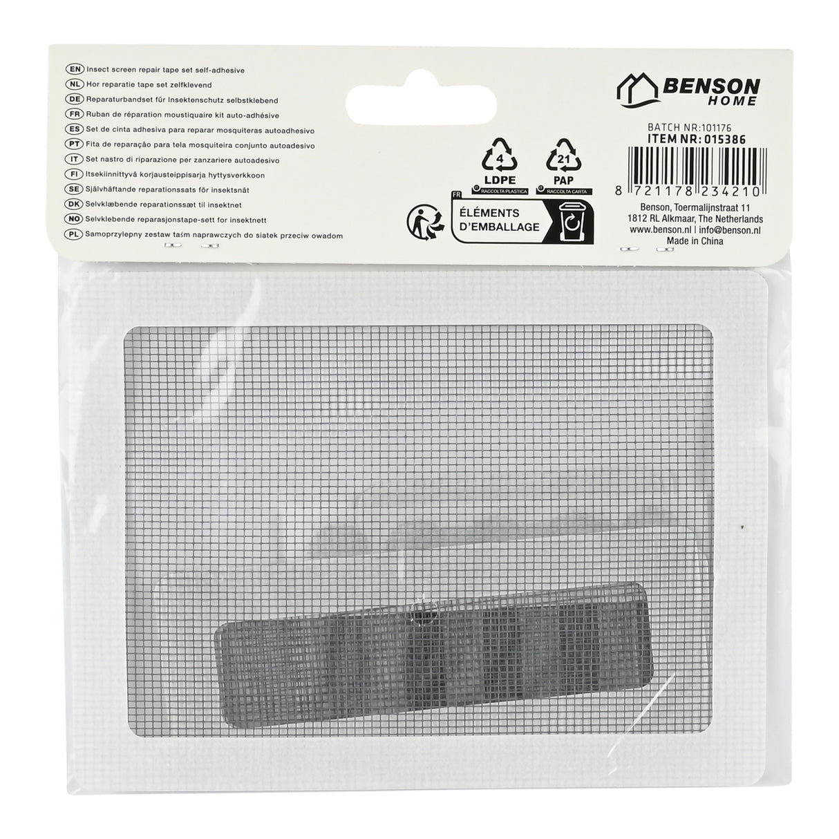 Kit de rubans de réparation pour moustiquaires autocollants noirs 10 pcs