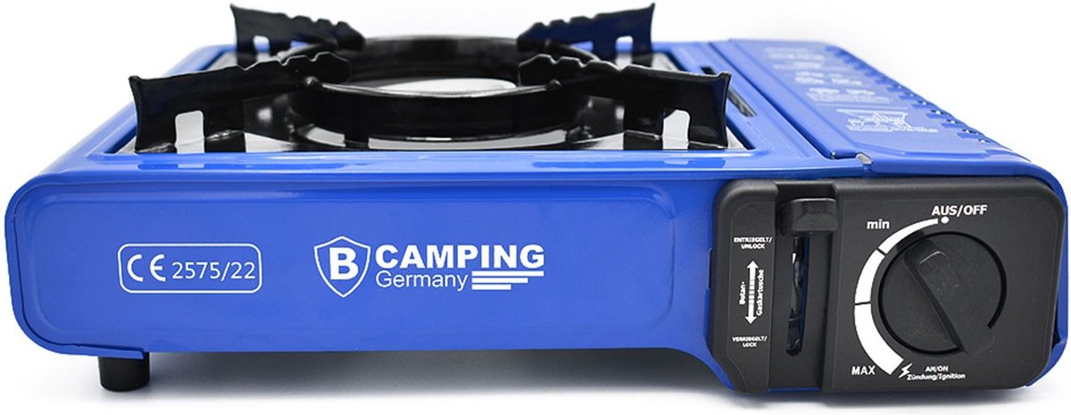 Camping -Kochhilfsmittel mit Blau