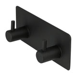 Hook double metal self-adhesive black