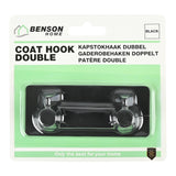 Hook double metal self-adhesive black