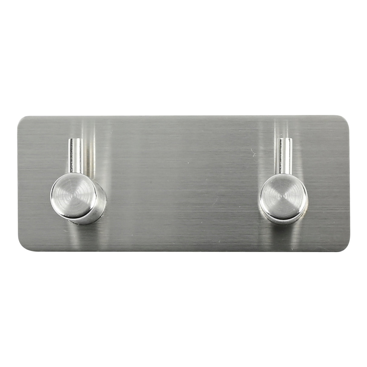 Hook double metal self-adhesive silver
