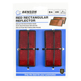 Reflector rectangle red 86 x 40 mm 2 pieces E4