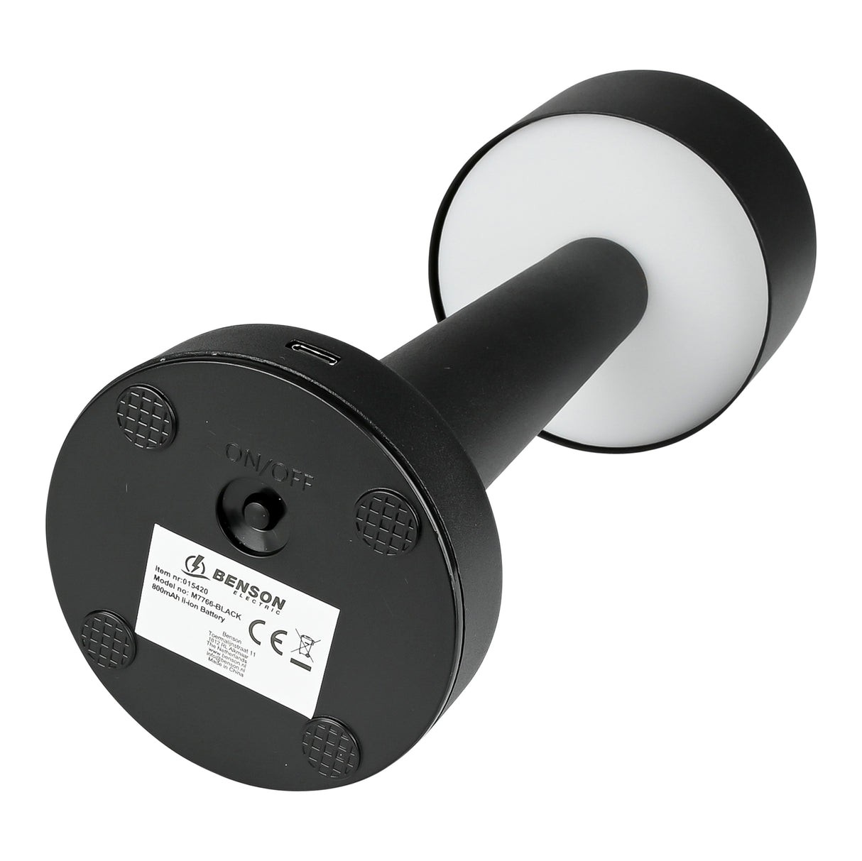 LED-Tischleuchte dimmbar wiederaufladbar Touch schwarz