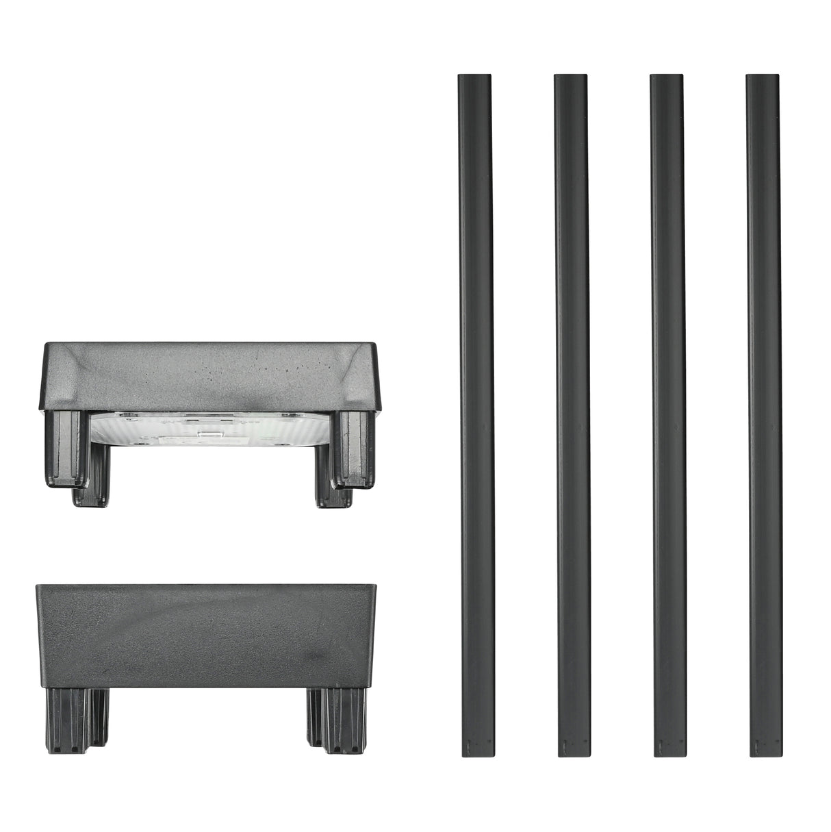 Garden lamp solar rectangle open 2 parts