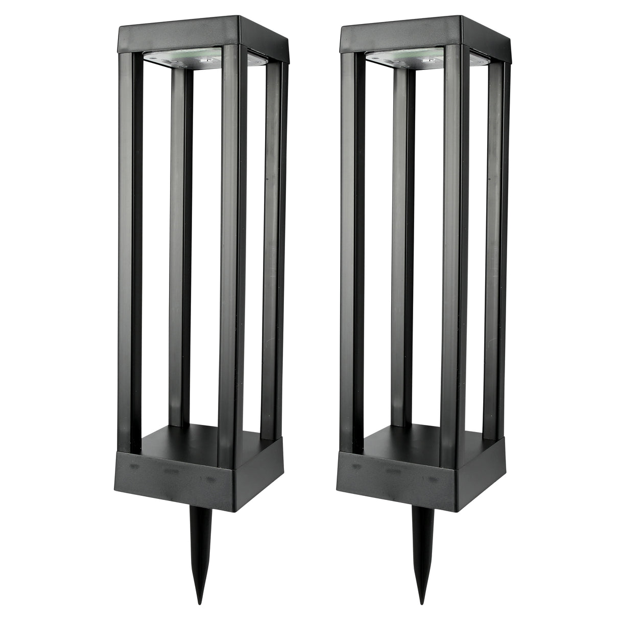 Garden lamp solar rectangle open 2 parts