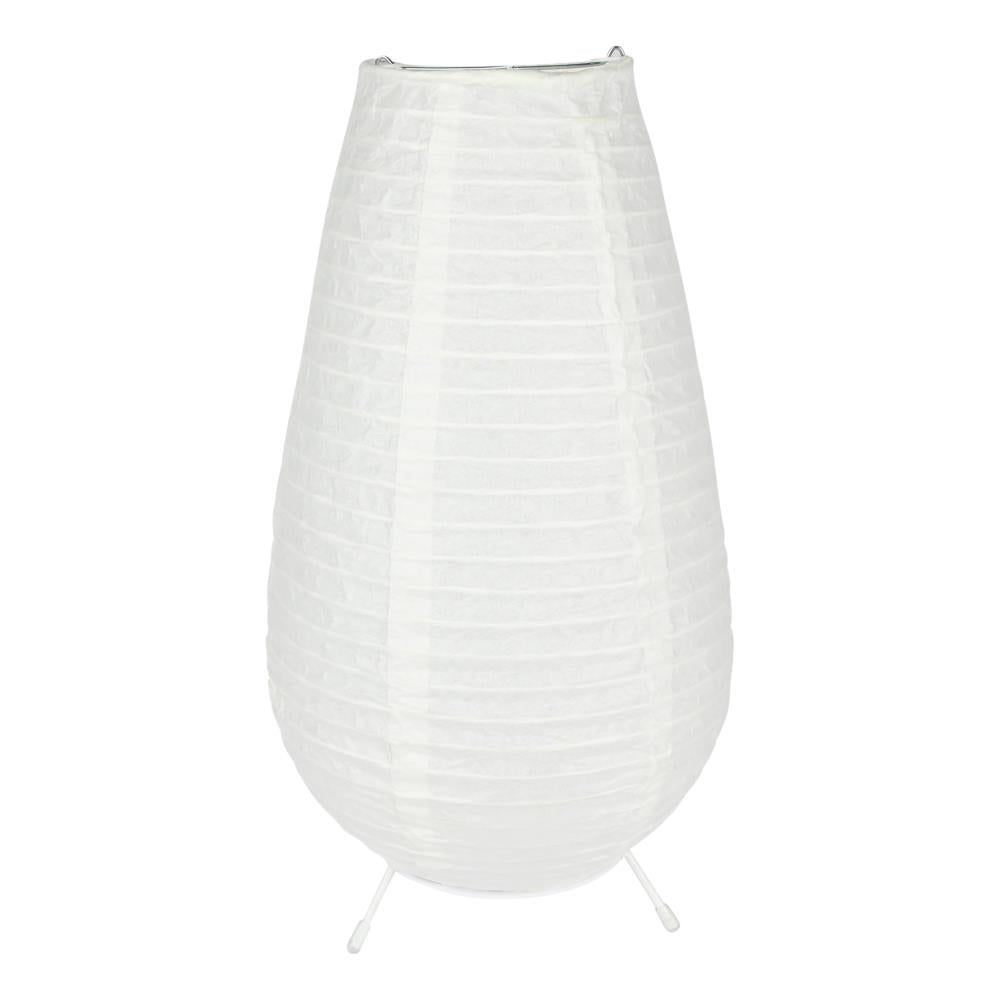 Tischlampe aus Reispapier, oval, Batterie