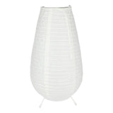 Tischlampe aus Reispapier, oval, Batterie