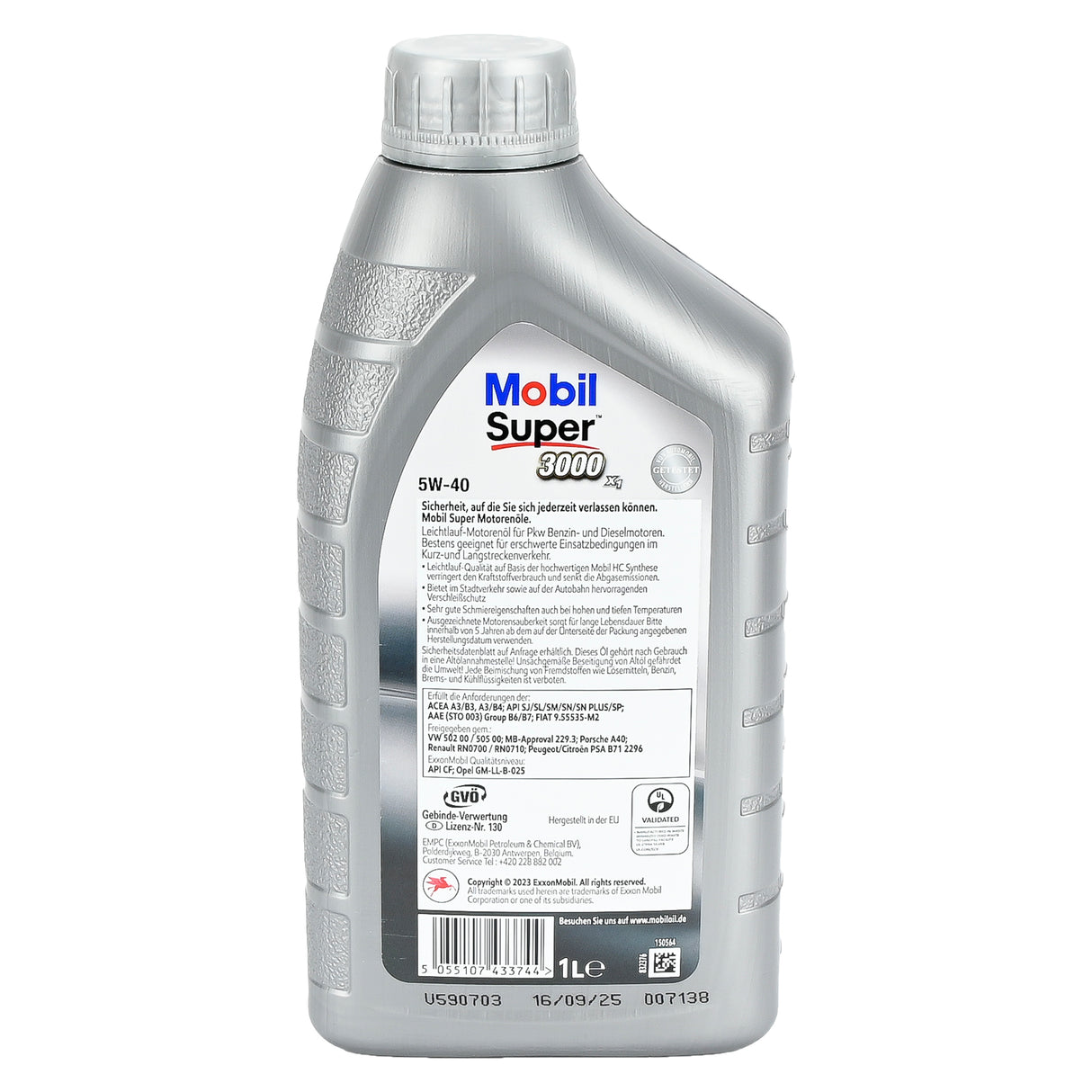Mobil Motoröl Super 3000 X1 5W-40 1 ltr