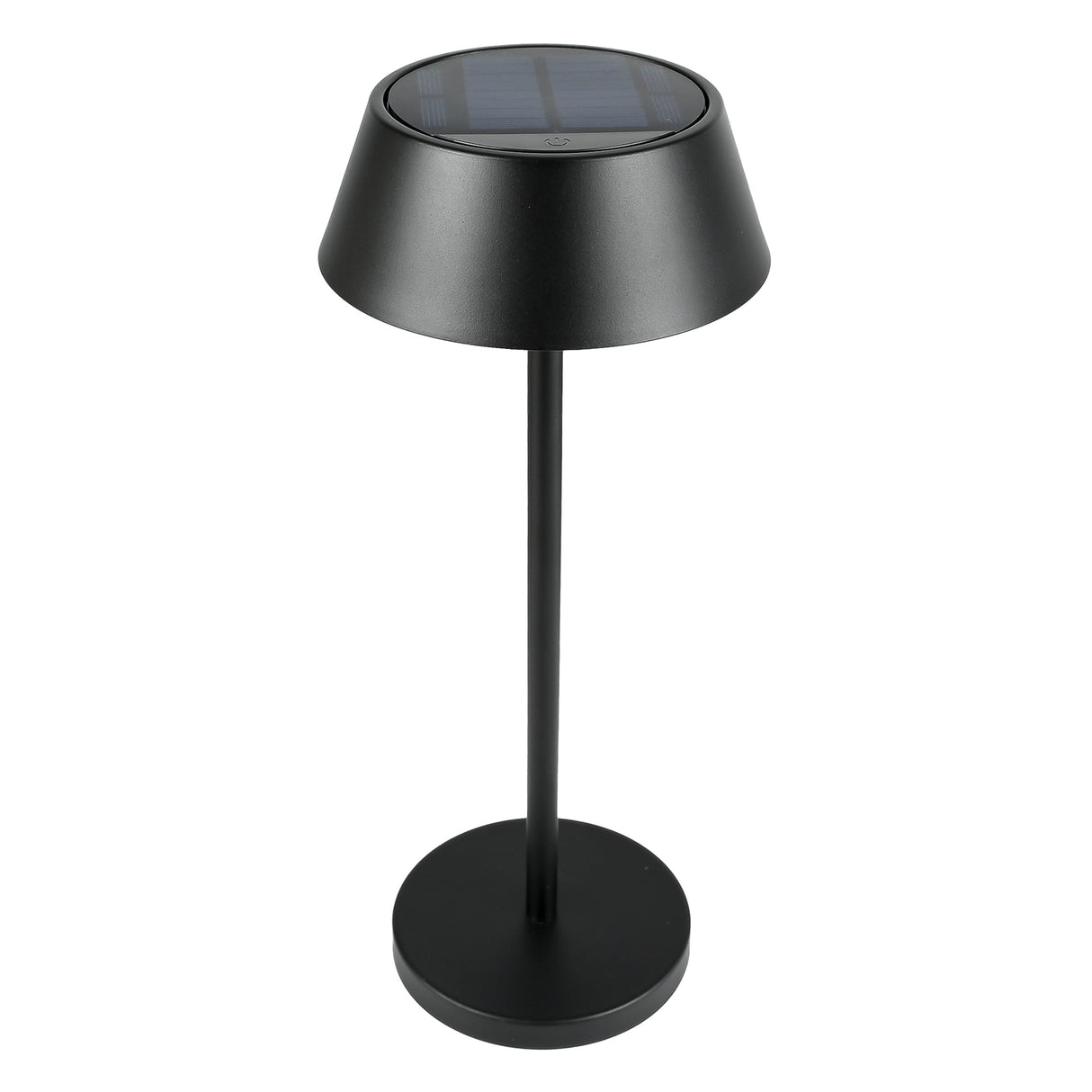 Solar table lamp metal black