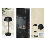 Solar table lamp metal black