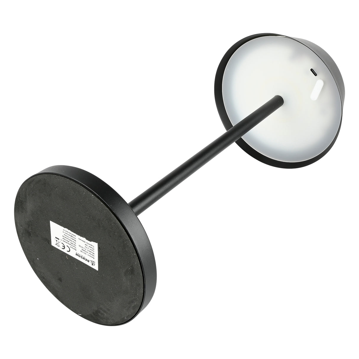 Solar table lamp metal black