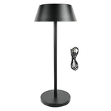Solar table lamp metal black