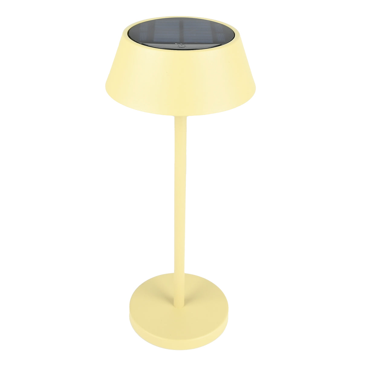 Solar-Tischlampe aus Metall in Beige