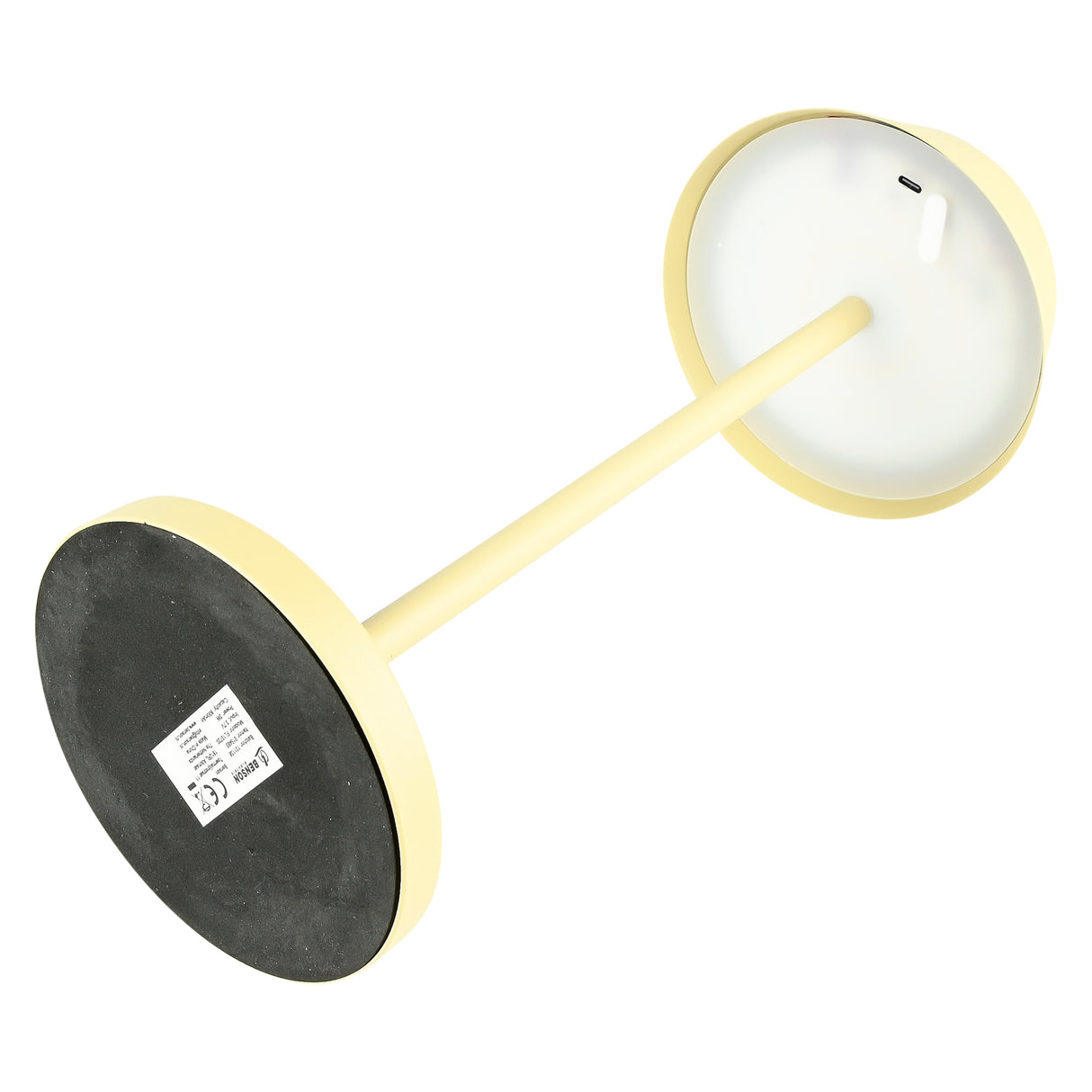 Solar-Tischlampe aus Metall in Beige