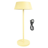 Solar-Tischlampe aus Metall in Beige
