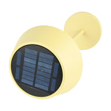 Solar-Tischlampe aus Metall in Beige