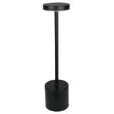 Tischlampe aus Metall, dimmbar, wiederaufladbar, schwarz