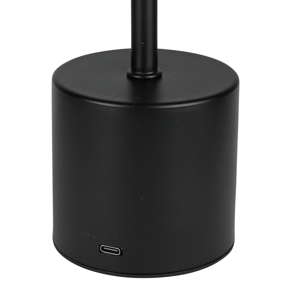 Tischlampe aus Metall, dimmbar, wiederaufladbar, schwarz