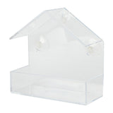 Vogelvoerhouder met zuignap transparant 14 x 10.5 x 22.5 cm