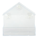 Vogelvoerhouder met zuignap transparant 14 x 10.5 x 22.5 cm