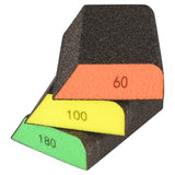 Schuurpads rechthoek afgerond 3 dlg