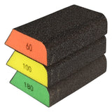 Schuurpads rechthoek afgerond 3 dlg