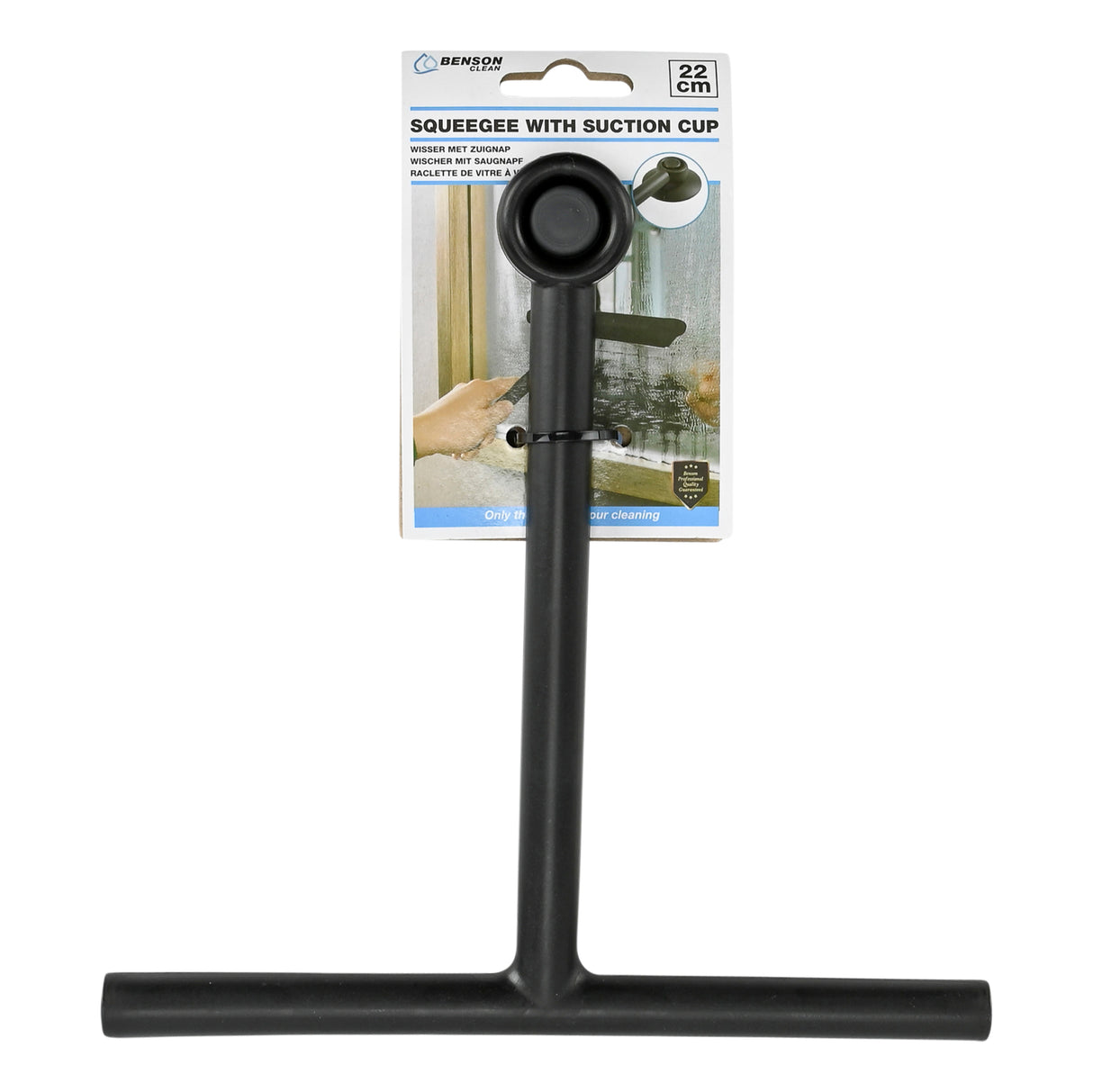 Wischer mit Saugnapf 22 cm schwarz