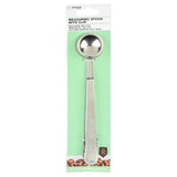 Measuring spoon with clip for coffee/tea