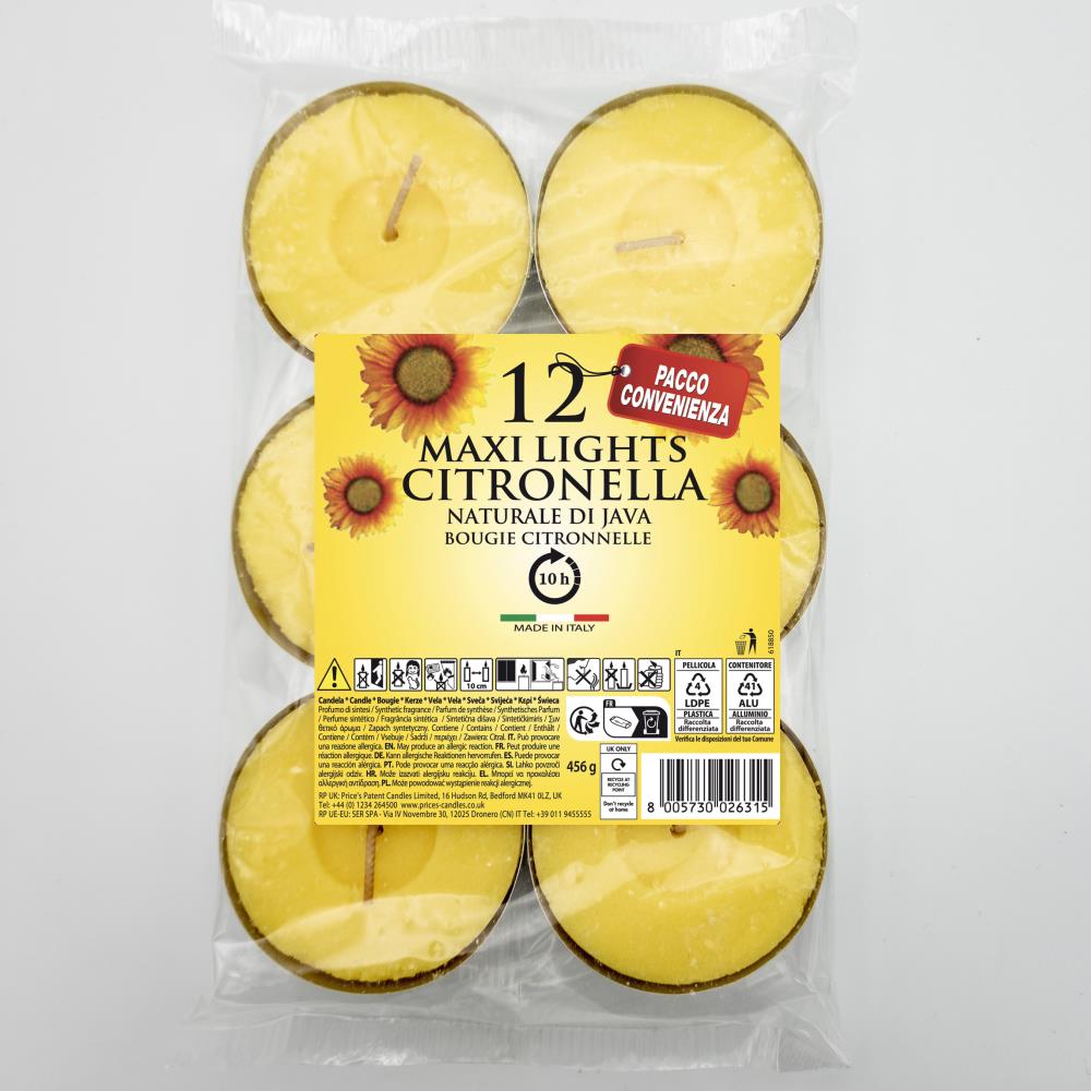 Citronella kaars 12 dlg