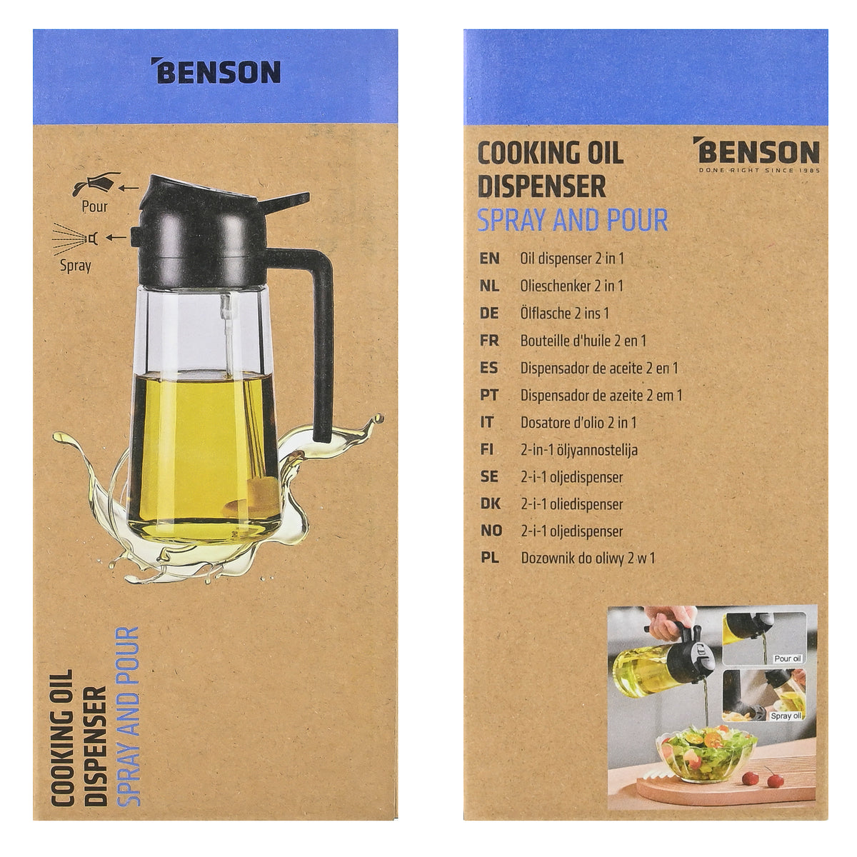 Olieschenker 2 in 1 zwart