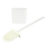 Wc borstel siliconen + houder wit