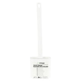 Wc borstel siliconen + houder wit