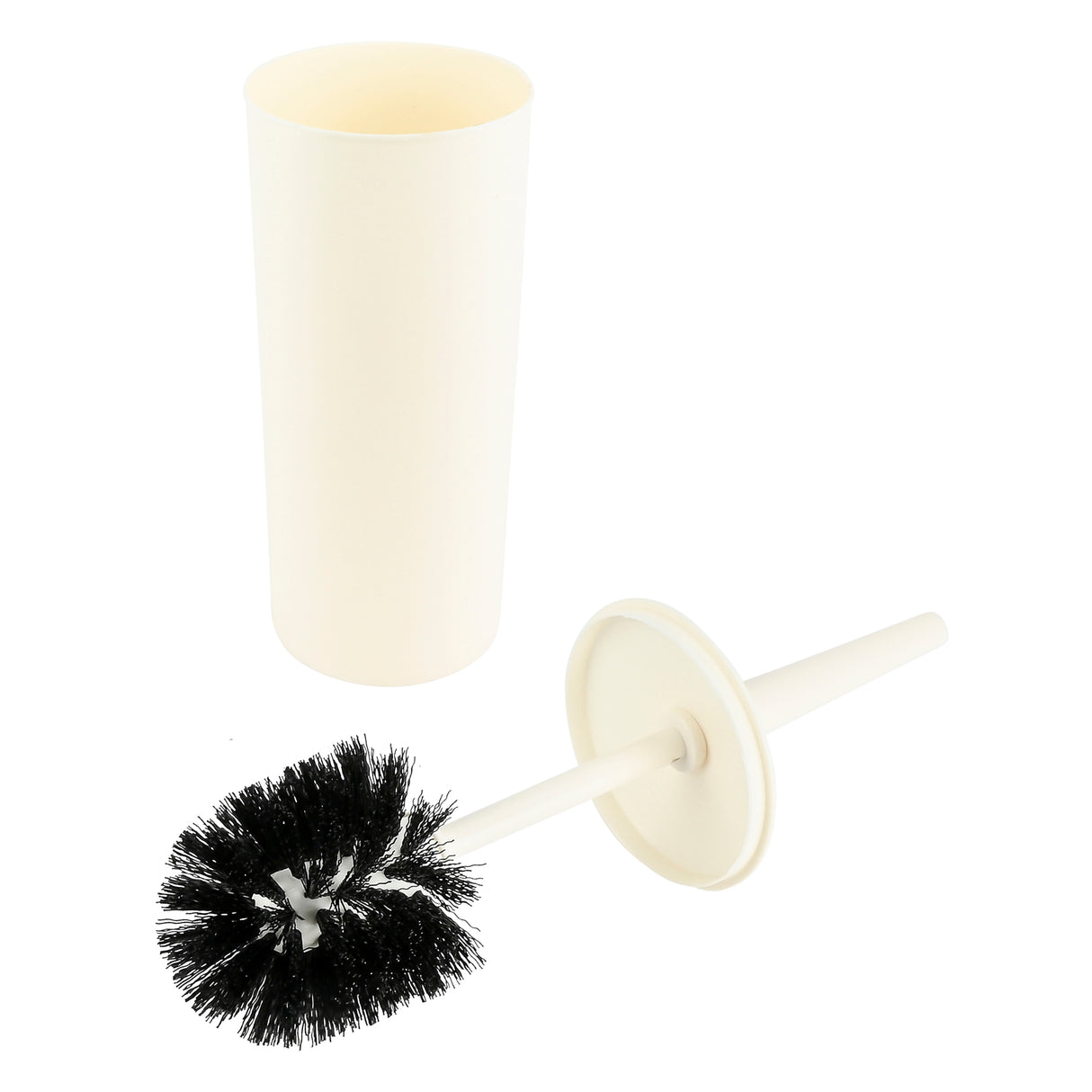 Toilettenbürste + Halter beige rund hoch