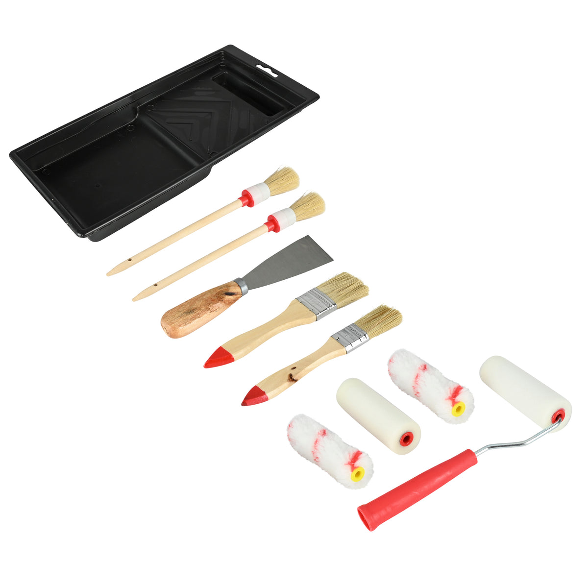 Verfset kleine steel 11 dlg