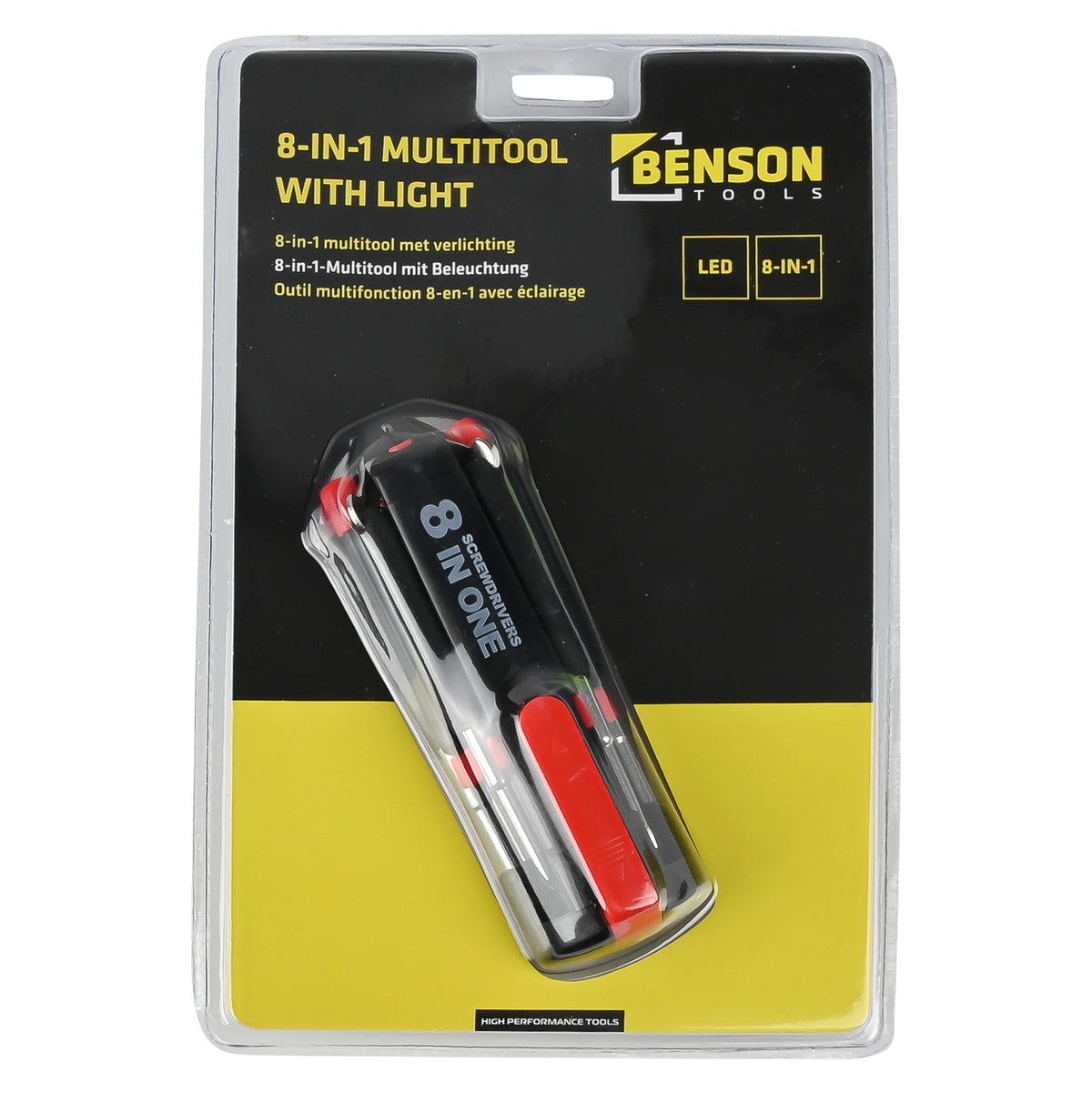8-in-1 multitool met verlichting