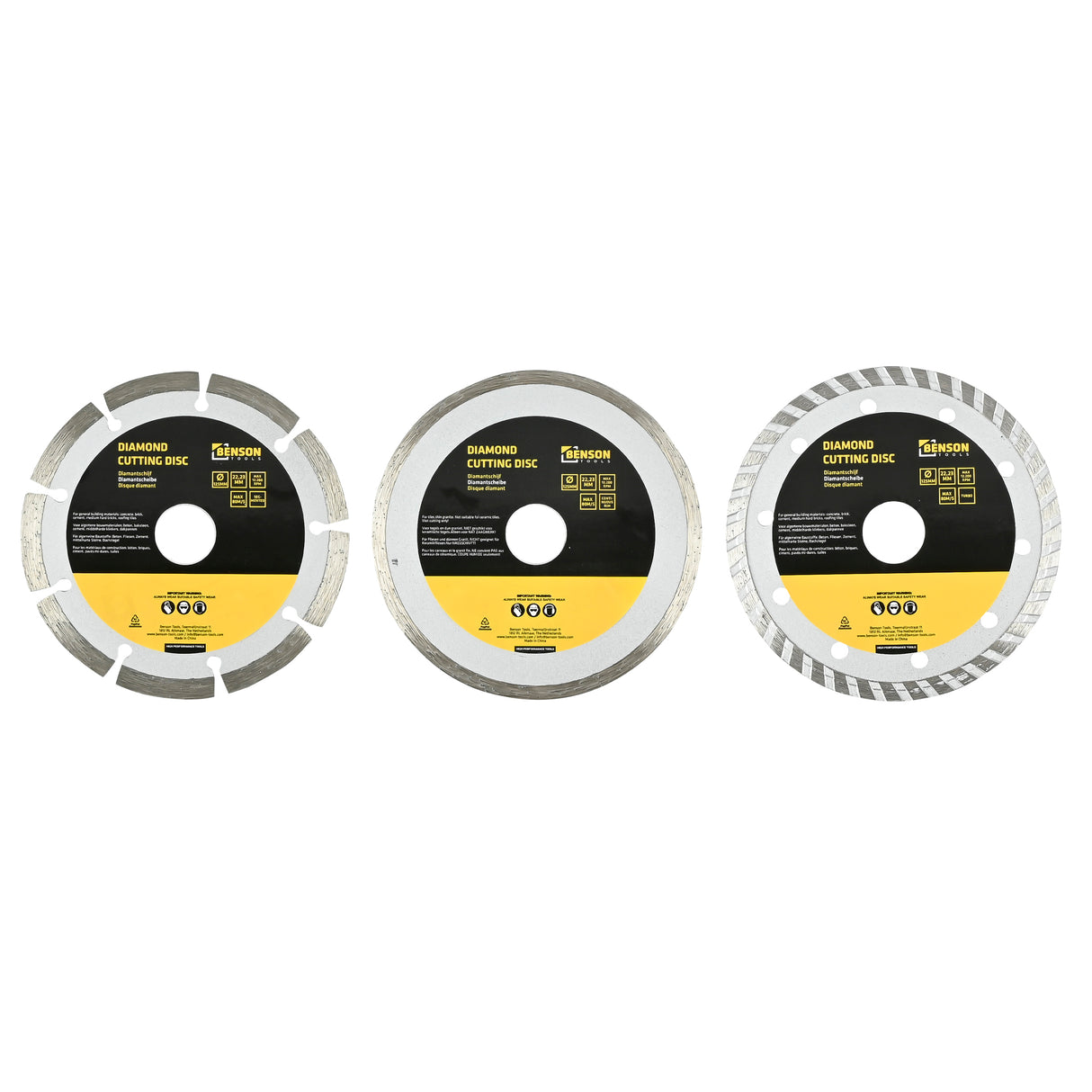 Diamantschijf set 3-dlg (125MM)