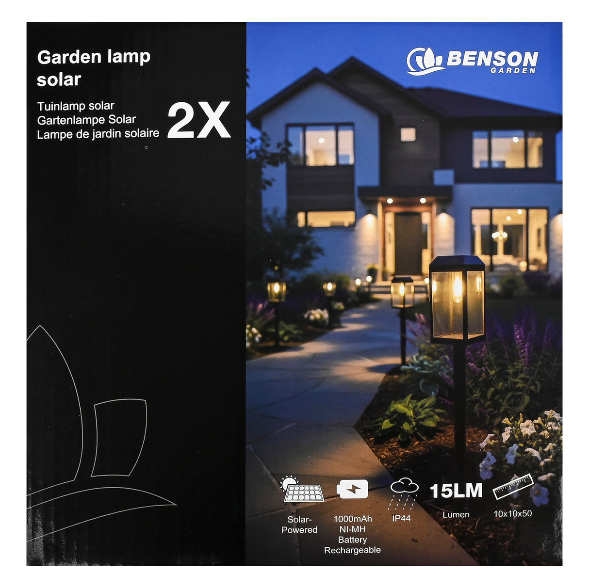 Garden lamp solar filament 39.6 cm 2 pcs