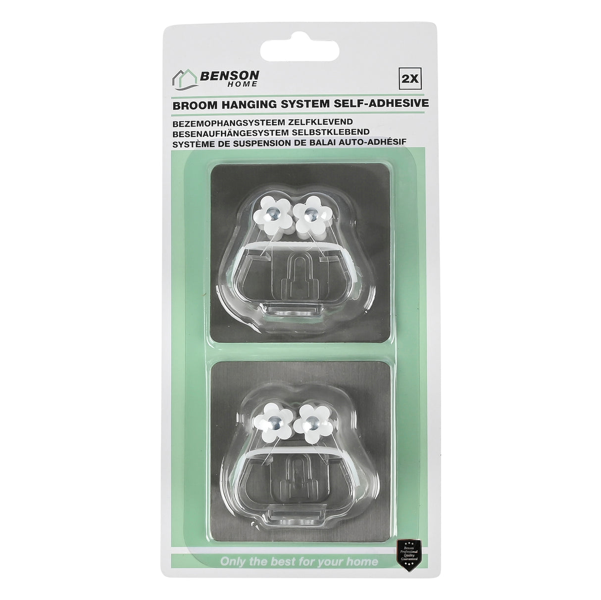 Système de suspension pour balai autocollant argent 2 pcs