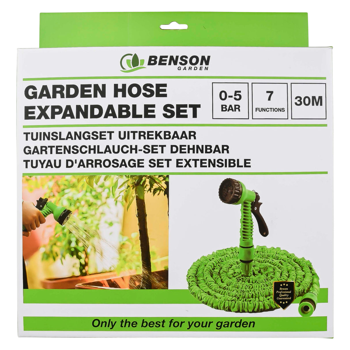 Garden hose set 30 meters extendable