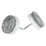 Antikrasvilt met nagel 8 dlg 24 mm wit/ grijs