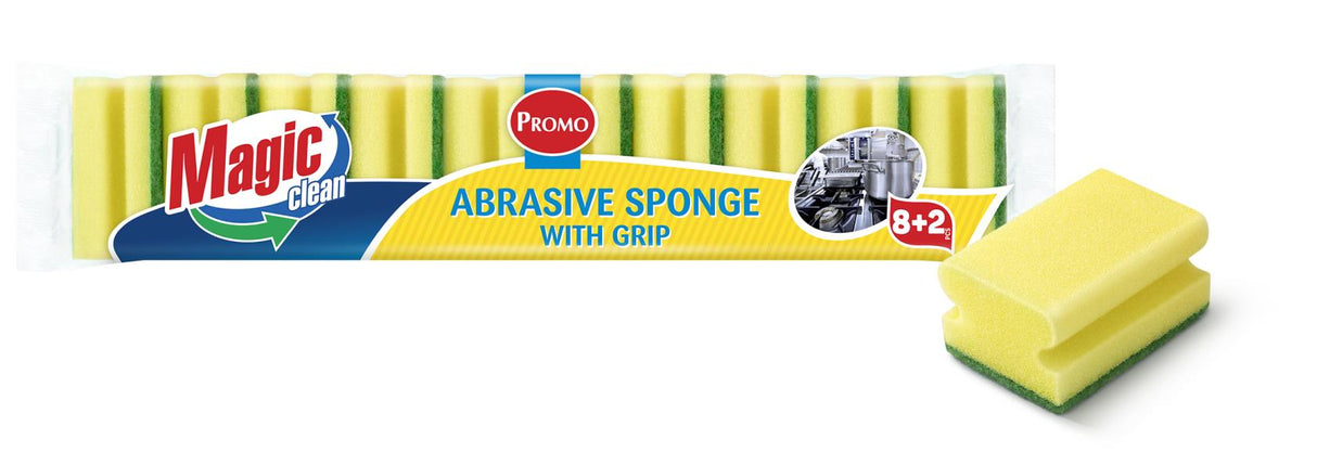 Magic Clean Promo Schuurspons met grip 8+2 dlg